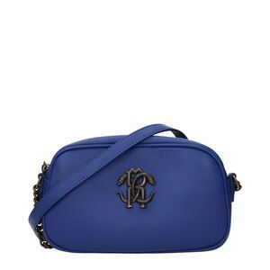 Roberto Cavalli Blue Leather Crossbody Women's Bag